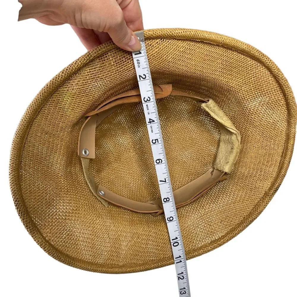 Vintage Brookstone Woven Safari Hat